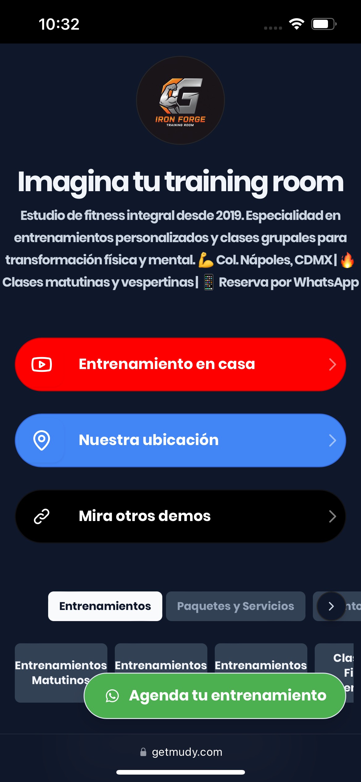 Menú Profesional